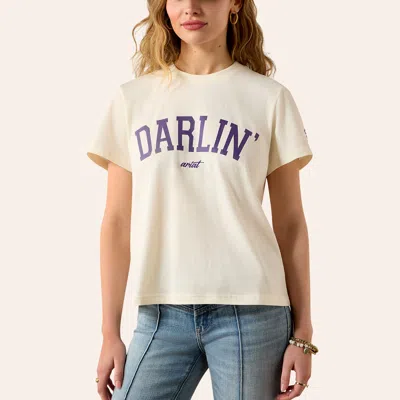Ariat Women's Collegiate Purple & Cream Darlin' Graphic T-shirt