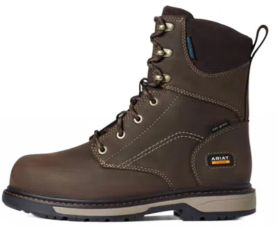 Ariat Women's Comp-toe Riveter H2o Insulated Glacier Grip Boot In Dark Brown