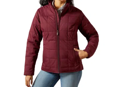 Ariat Women's Crius Insulated Jacket In Wine In Burgundy
