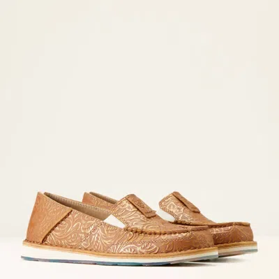 Ariat Women's Cruiser Floral Embossed Slip On Shoe In Brown