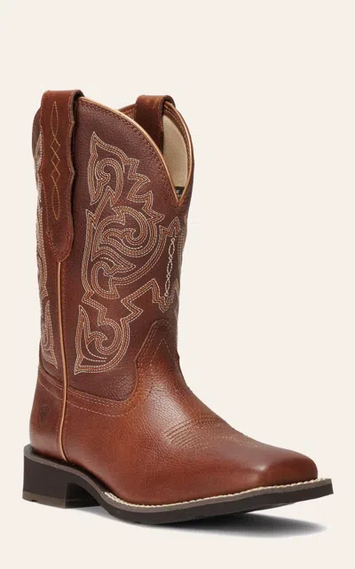 Ariat Women's Delilah Spiced Cider Brown Stretchfit Wide Square Toe Cowboy Boots