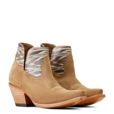Ariat Women's Dijon Roughout Snip Toe Booties In Dijon/multi