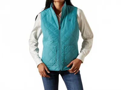 Ariat Women's Dilon Reversible Insulated Vest In Teal In Blue