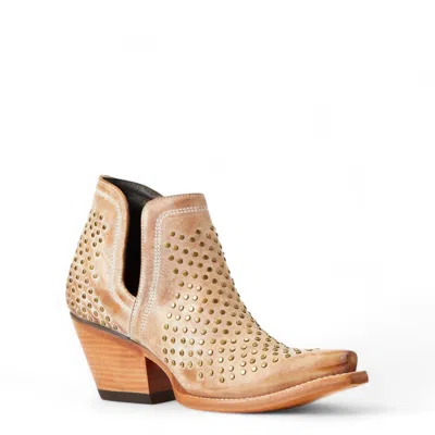 Ariat Women's Dixon Leather Studded Boot In Old West Tan In Multi