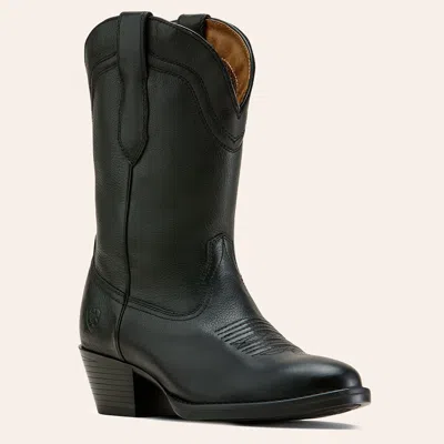 Ariat Women's Easton Velvety Black Round Toe Cowboy Boots In Multi