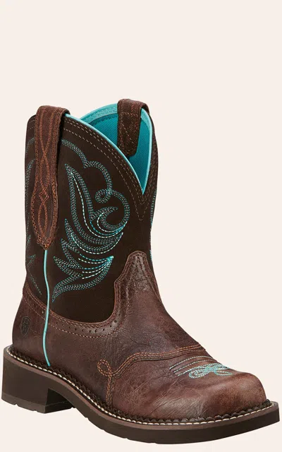 Ariat Women's Fatbaby Heritage Dapper Royal Chocolate And Fudge Round Toe Cowboy Boots In Multi