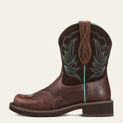 Ariat Women's Fatbaby Heritage Dapper Western Boots In Royal Chocolate / Fudge In Brown