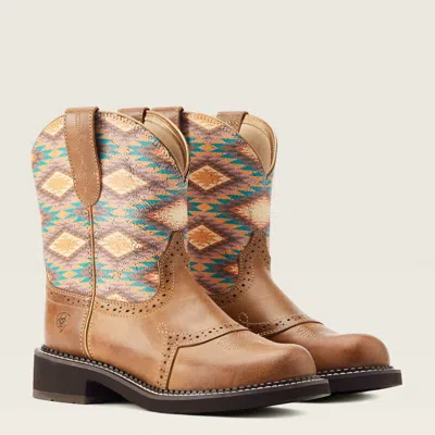 Ariat Women's Fatbaby Heritage Farrah Boots In Tan/multi