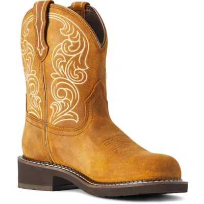 Ariat Women's Fatbaby Heritage Wp Western Boots In Ginger Spice In Orange