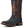 Ariat Women's Fiona Square Toe Western Boot In Midnight/black Floral Emboss In Multi