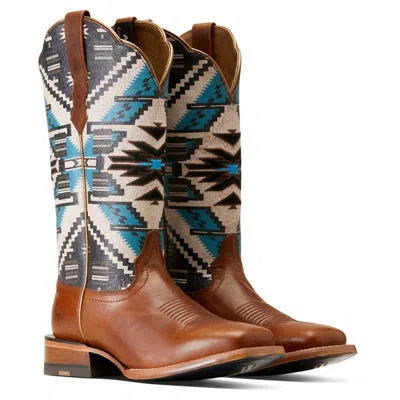 Ariat Women's Frontier Chimayo Western Boot In Chocolate/multi