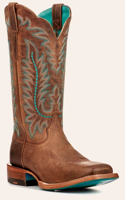 Ariat Women's Frontier Tilly Rodeo Tan Tekstep Wide Square Toe Cowboy Boots In Brown
