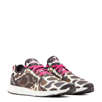 Ariat Women's Fuse Cow Print Lace Up Sneaker In Multi