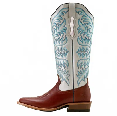 ARIAT WOMEN'S FUTURITY BLANCHE BOOTS IN BROWN / WHITE / BLUE