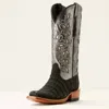Shop Ariat Women's Futurity Silk Western Boot In Black Sueded Caiman Soft Mercury In Multi