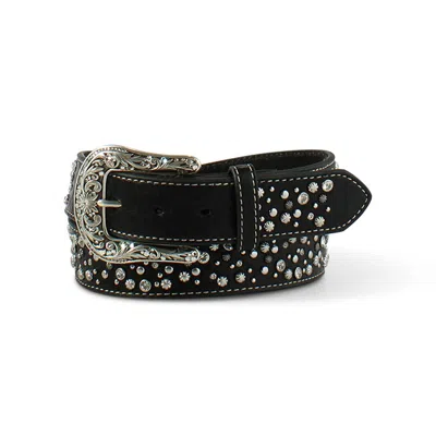 Ariat Women's Galaxy Rhinestone Leather Belt In Black