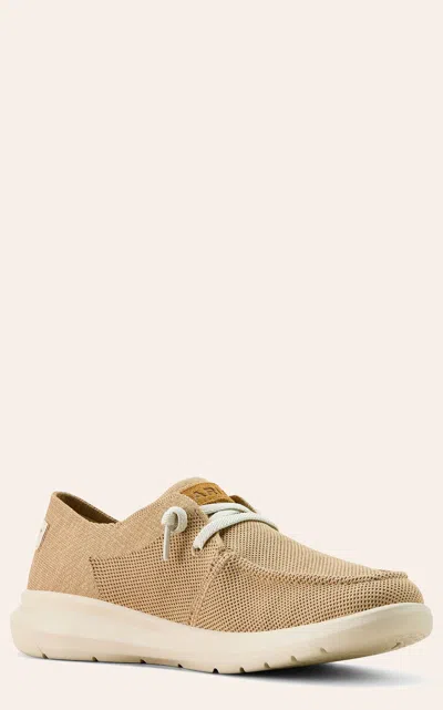 Ariat Women's Heathered Tan Knit Hilo Moc Toe Casual Shoes In Brown