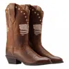 Ariat Women's Heritage R Toe Liberty Stretchfit Western Boot In Sassy Brown In Multi