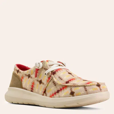 Ariat Women's Hilo Brown Sunset Blanket Print Knit Moc Toe Shoes