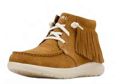 Ariat Women's Hilo High-top Fringe Suede Casual Shoe In Wheat In Brown