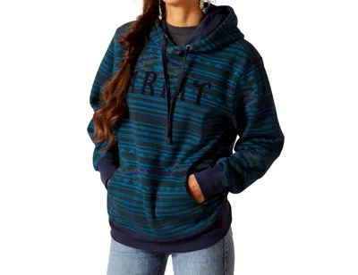 Ariat Women's Hood Sweatshirt In Dark River In Blue