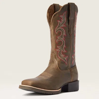 Ariat Women's Hybrid Rancher Stretchfit Western Boot In Pebble In Brown