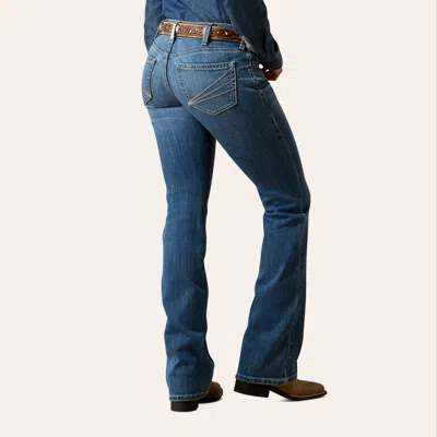 Ariat Women's Ithica Wash Mid High Rise Bootcut Jeans In Blue
