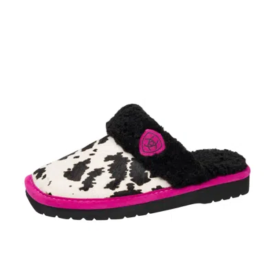 Ariat Women's Jackie Square Toe Exotic Print Pink Pony Slipper In Multi