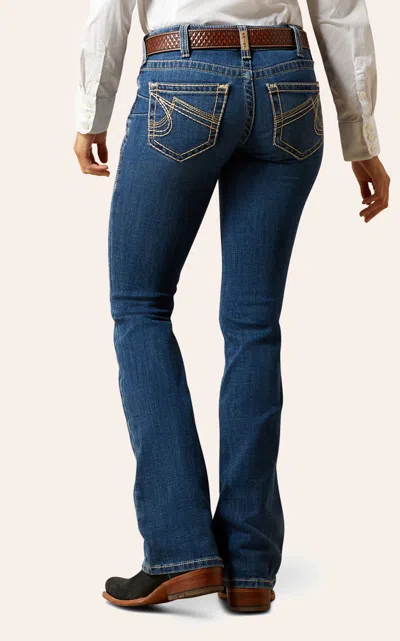 Ariat Women's Joanna Milo Stretch Mid Rise Bootcut Jeans In Blue