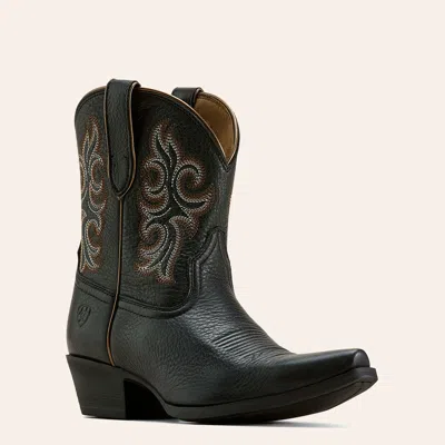 Ariat Women's Lacona Black Deertan Snip Toe Cowboy Boots In Multi