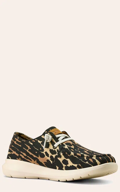 Ariat Women's Leopard Knit Hilo Moc Toe Casual Shoes In Multi