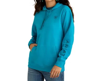 Ariat Women's Logo Hoodie In Capri Breeze In Blue