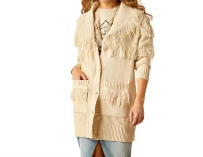 Ariat Women's Luz Fringe Sweater In Summer Sand In Multi