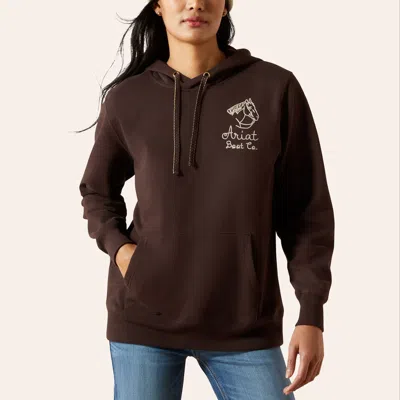 Ariat Women's Mole Stitch Logo Hoodie In Brown