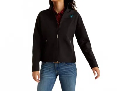 Ariat Women's New Team Softshell Jacket In Black In Brown