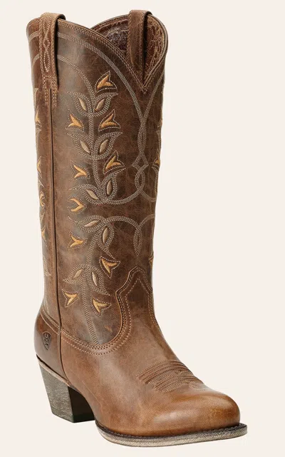 Ariat Women's New West Pearl Desert Holly Traditional Toe Cowboy Boots In Brown