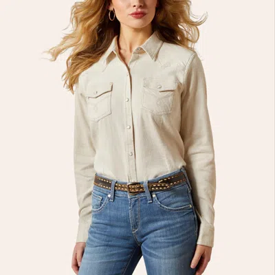 Ariat Women's Papyrus Western Shirt In White