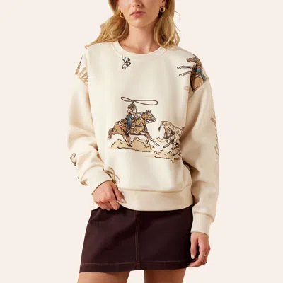 Ariat Women's Rancher Graphic Sweatshirt In Cream