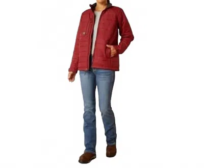 Ariat Women's Rebar Cordura Ripstop Lightweight Insulated Jacket In Cabernet In Red