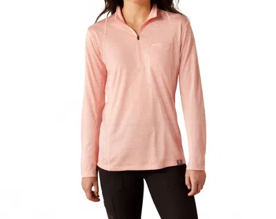 Ariat Women's Rebar Evaluation 1/2 Zip Long Sleeve Top In Pink
