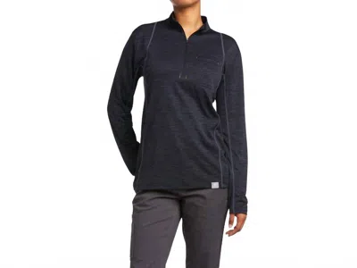 Ariat Women's Rebar Evolution 1/2 Zip Top In Black In Blue