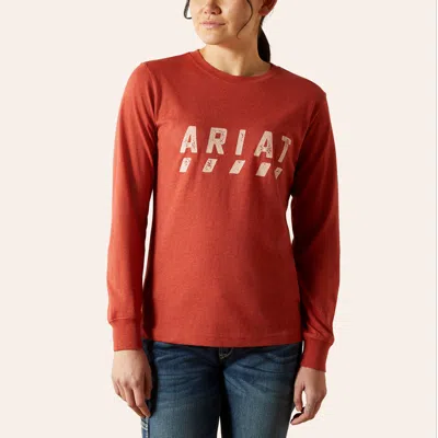 Ariat Women's Red Rebar Cotton Strong Logo T-shirt
