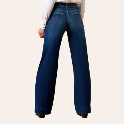 Ariat Women's Revel Vilma Medium Wash Ultrastretch High Rise Wide Leg Jeans In Blue