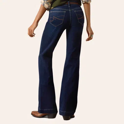 Ariat Women's Revel Vilma Medium Wash Ultrastretch Perfect Rise Trouser Jeans In Blue