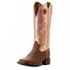 Ariat Women's Round Up Ryder Western Boot - Medium In Brown Pink In Multi