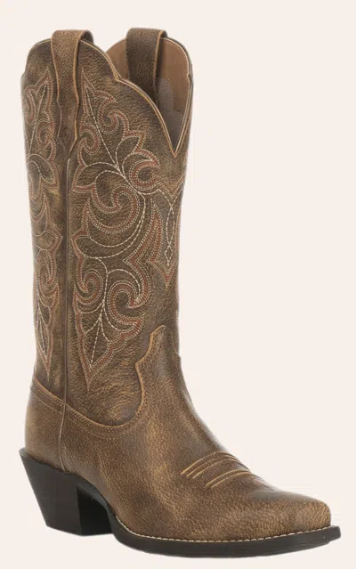 Ariat Women's Round Up Vintage Bomber Square Toe Cowboy Boots In Brown