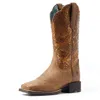 Ariat Round Up Wide Toe Western Boot In Brown
