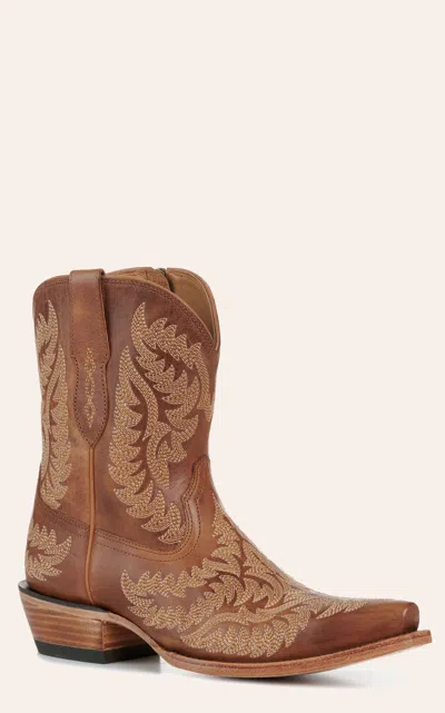 Ariat Women's Sandlewood Cate Snip Toe Shorty Cowboy Boots In Brown