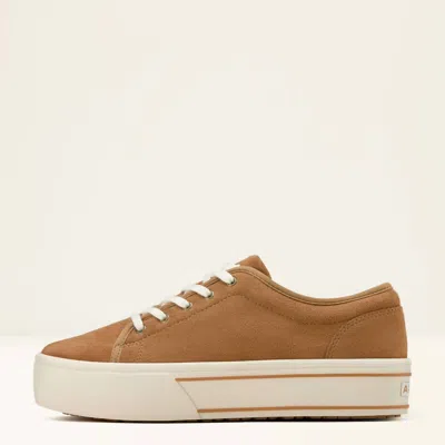 Ariat Women's Skylar Platform Shoes In Dark Tan Suede In Brown