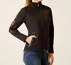Ariat Women's Softshell Jacket In Black/multi In Black